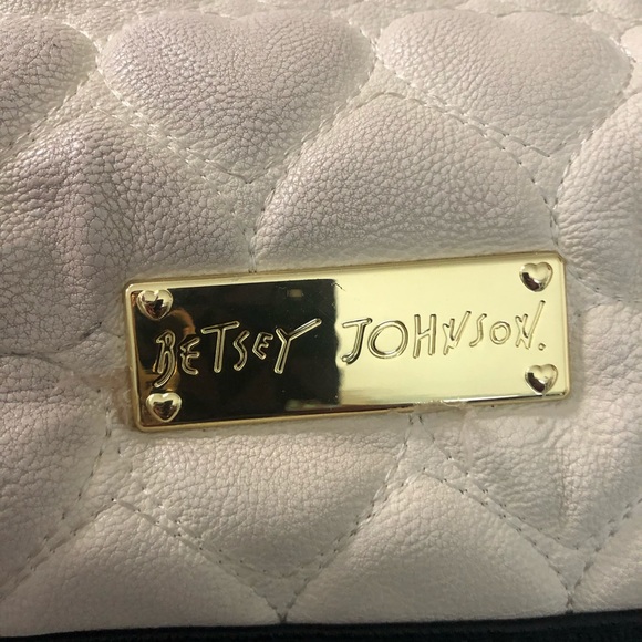 Betsey Johnson White Black Bow Handbag! Project bag! See details - Picture 3 of 11